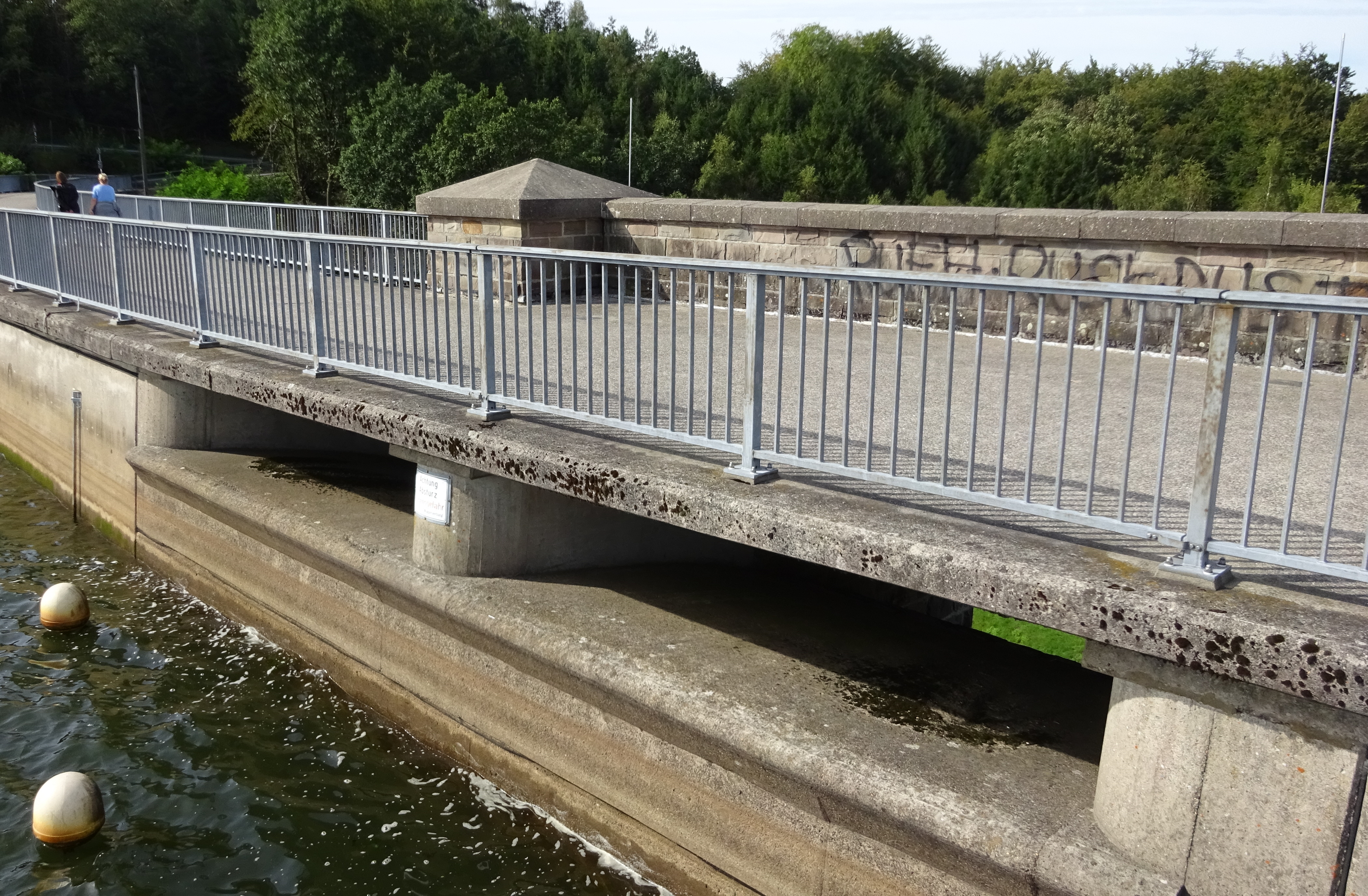 Einlauföffnung des Überlaufes in der Staumauer