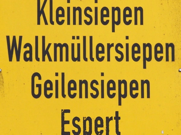 Radevormwalder Ortsnamen auf einem Verkehrsschild